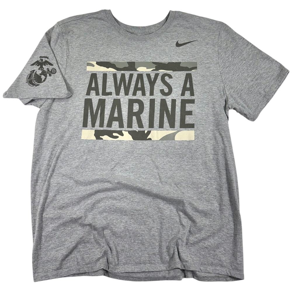 Nike Marines Military T-Shirt Men's XL Always A Marine Athletic Cut